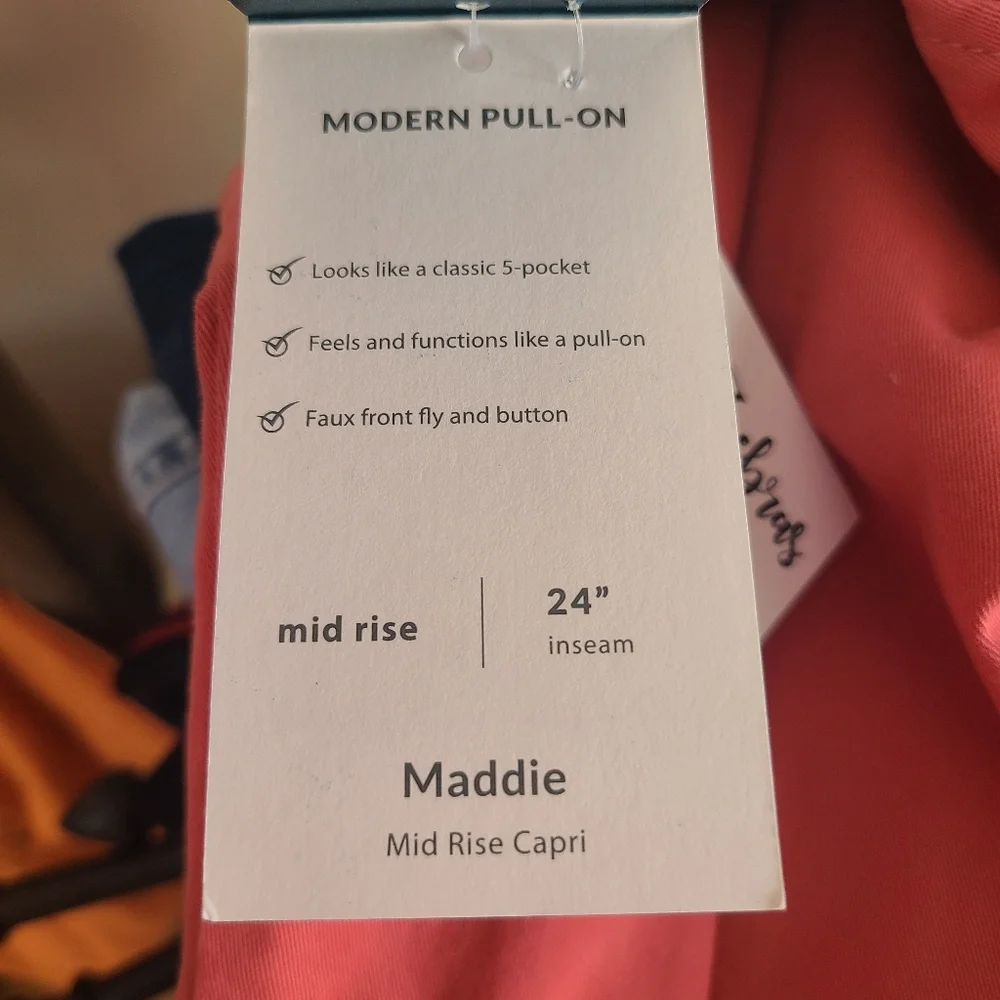 JAG Maddie Capri Pants Coral Rose Size 4 / 24 - Picture 6 of 6